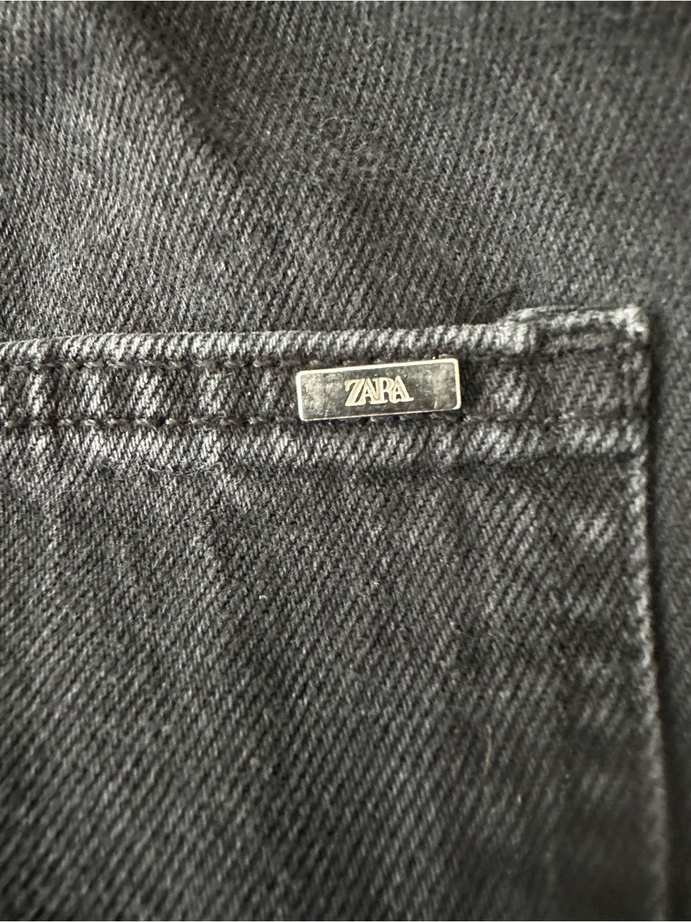 Zara High-Waist Paperbag Black Barrel Denim Jeans - Size 4 - Picture 7 of 7